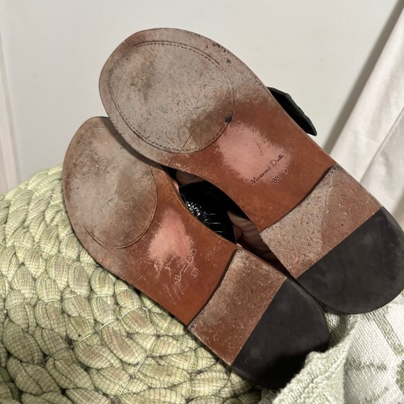 Massino Dutti Chappals Black Croc Vegan Leather Criss Cross Slip On Flat Sandals - Picture 7 of 7